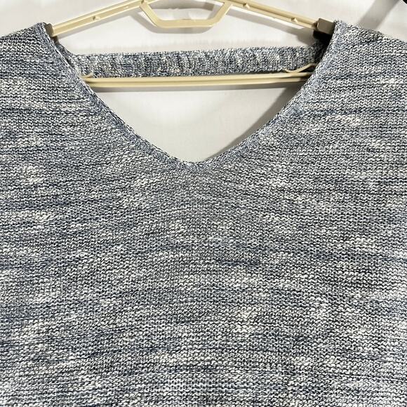 Express Sweater Women Size M Blue Twist Back VNeck Made in USA Y2K Preppy Dance - Picture 3 of 8